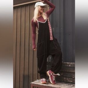 FREE PEOPLE Movement Cuddle Up Hot Shot Onesie in Black